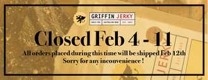 We're closed from Feb 4 to 11, 2021